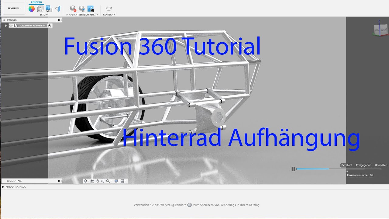 Fusion 360 Tutorial Deutsch Hinterrad Aufhängung CAD