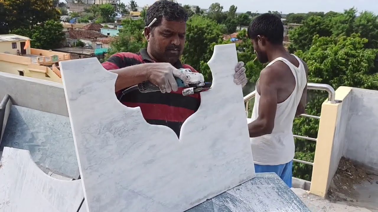 #Puja Mandir full process video process marble kating cutting kaise karna #marble flooring shafi