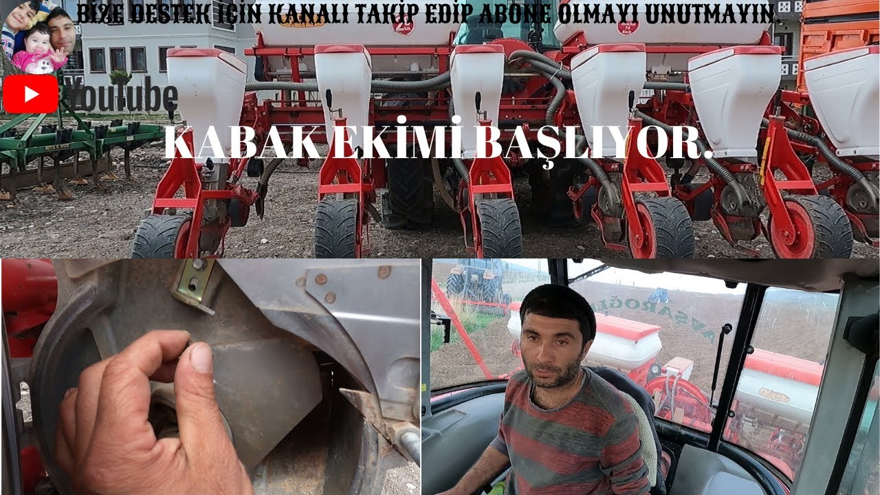 Havalı mibzer ile çerezlik kabak ekimi.