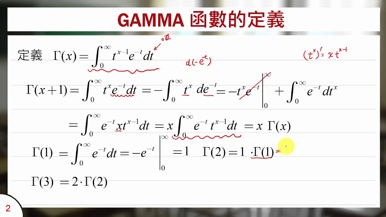 GAMMA函數