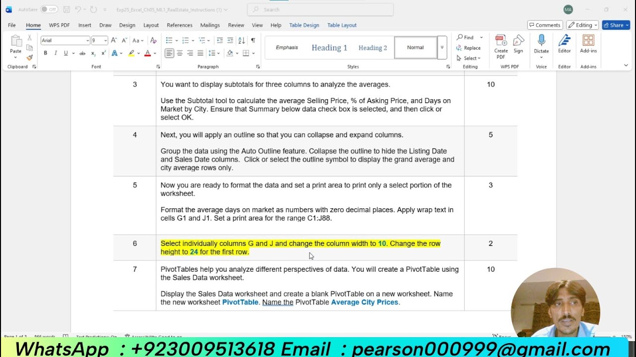 Exp25_Excel_Ch05_ML1_RealEstate     |  Exp25 Excel Ch05_ML1 Real-estate