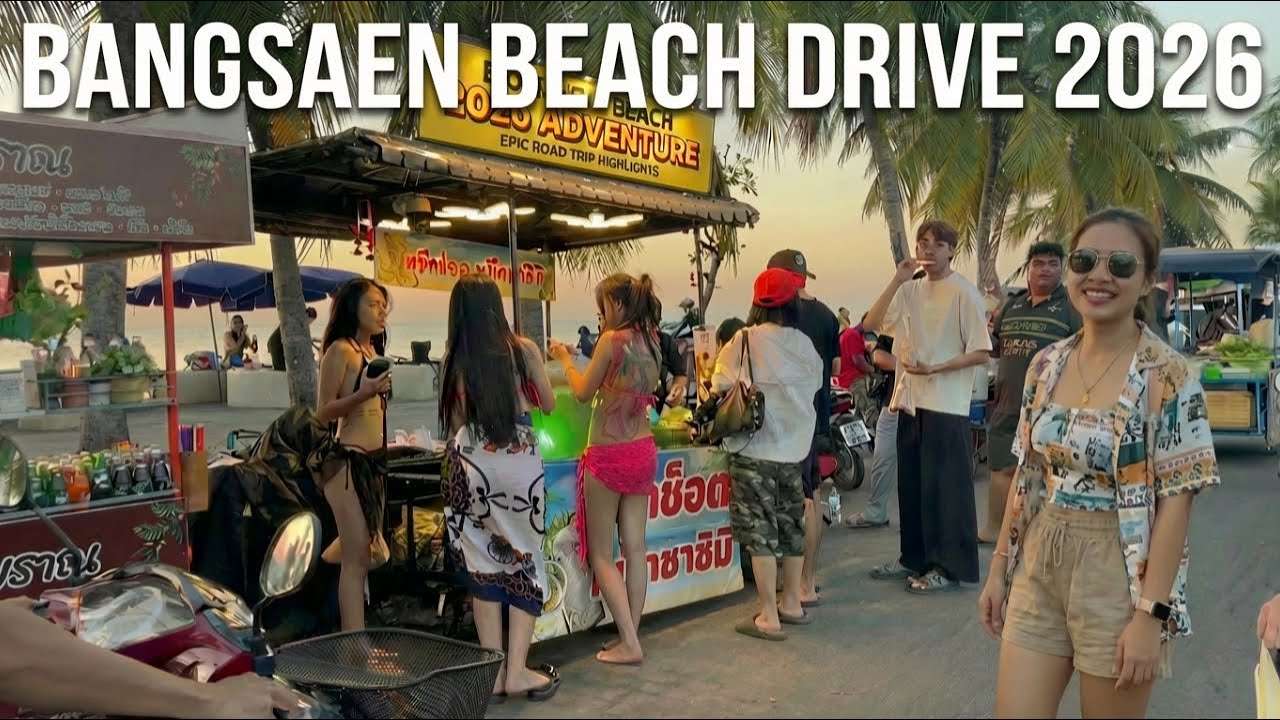 Thailand Beach Paradise 2026 | Bangsaen Sunset Drive Tour near Bangkok