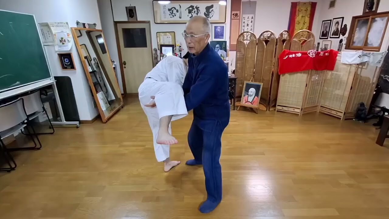 2.半月返 掬首投 伏虎地二 Hangetsu Gaeshi, Sukui kubi nage, fukkochi ni 少林寺拳法 Shorinji Kempo