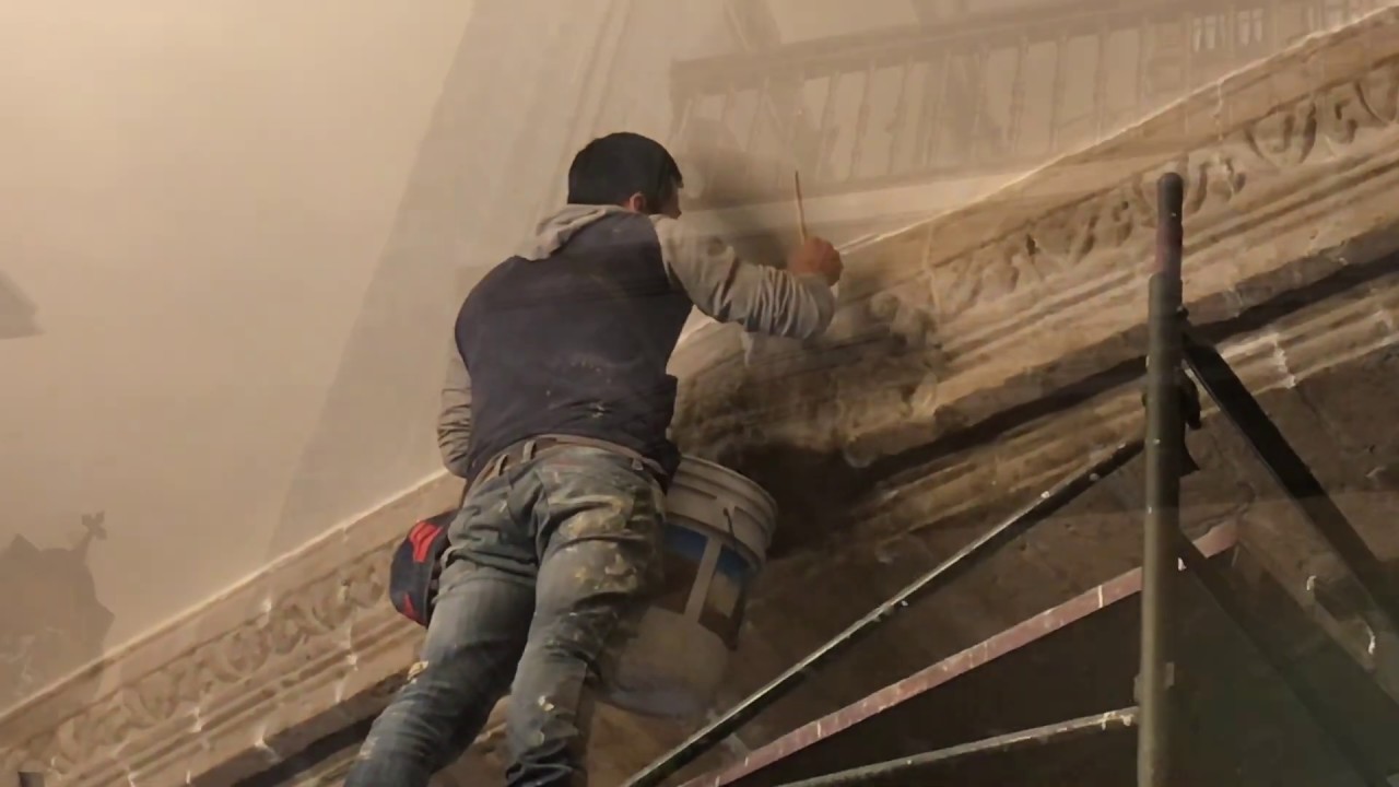 Restauración Muros Internos y Pintura - Parroquia Santos Cosme y Damián México