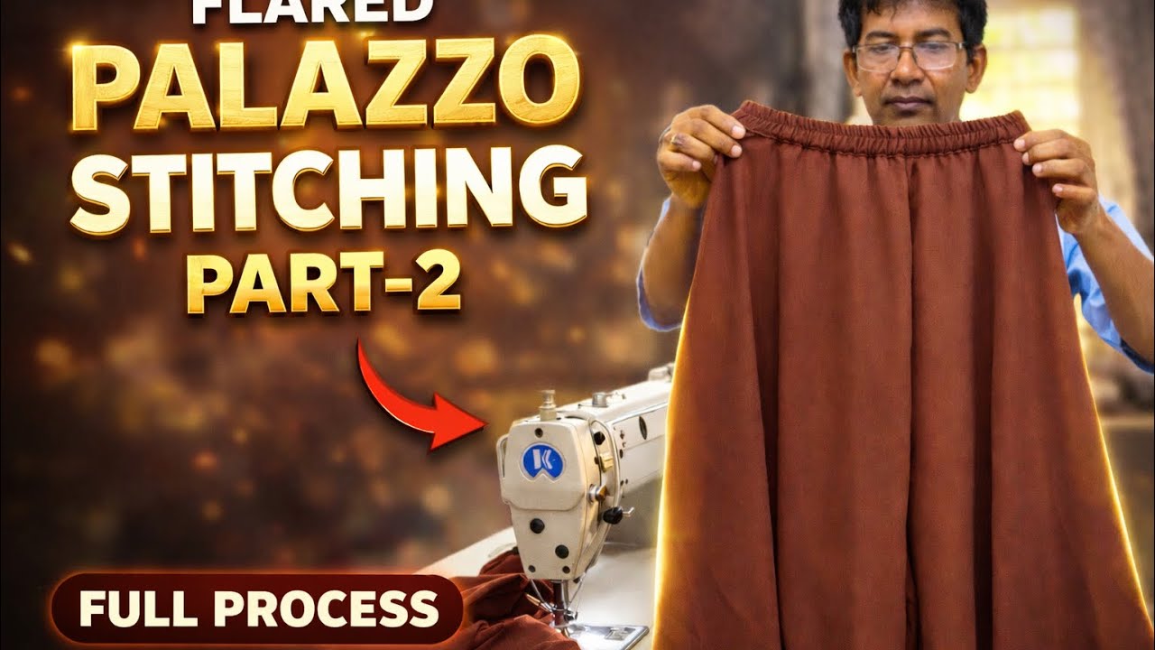 Full Flare Umbrella Palazzo Stitching 🔥 Easy Method | Part 2