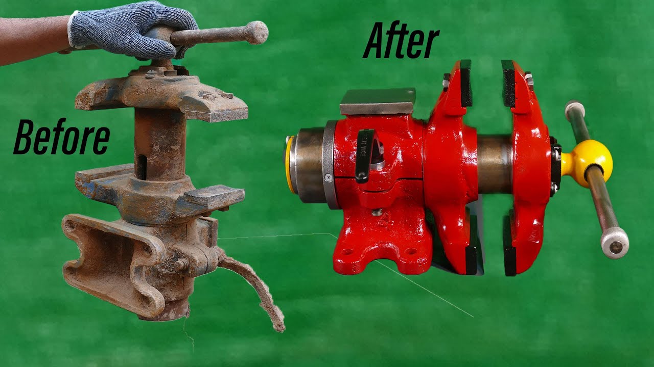 Antique Rusted Vise Restoration