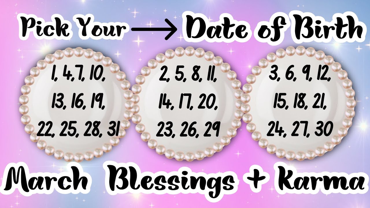 Pick Your DOB(जन्म-तिथि)☀️Reading Your FUTURE for the NEXT 31 DAYS☀️MARCH 2024 BLESSINGS!!