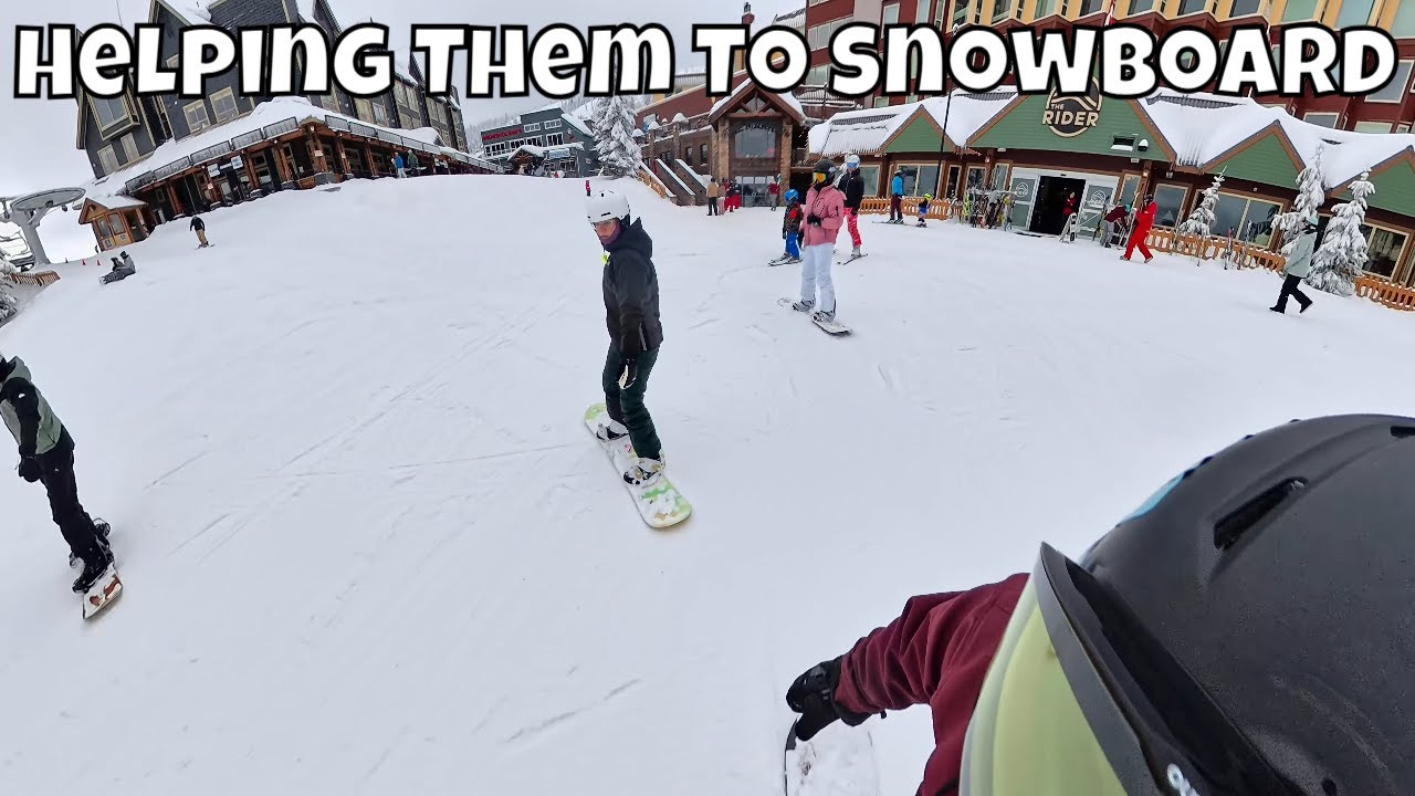 Helping Friends To Snowboard Part 3