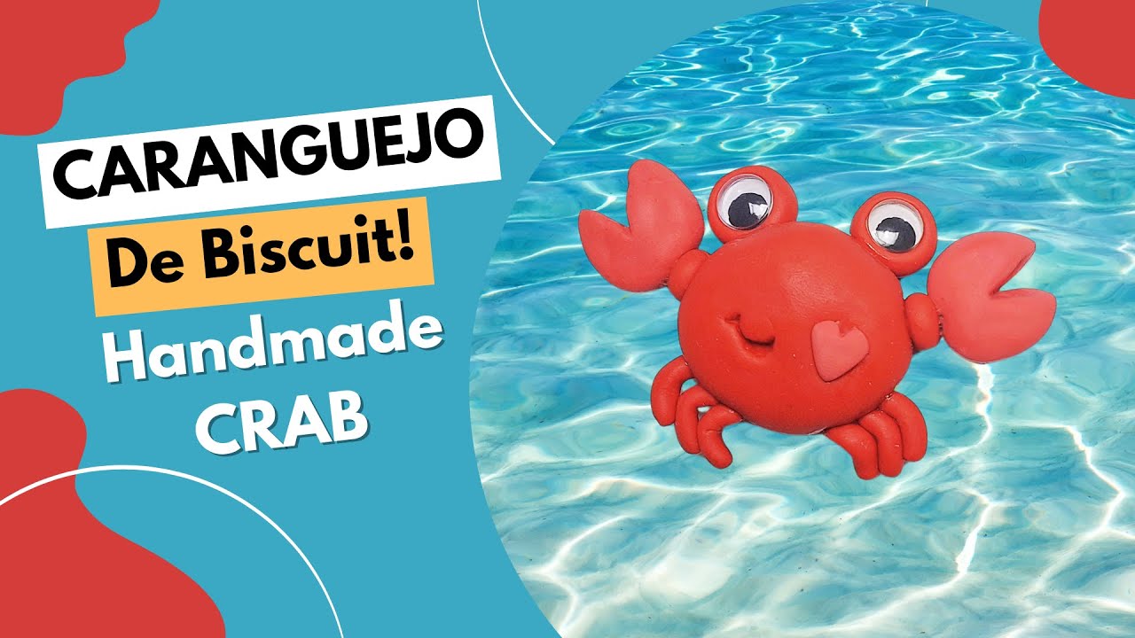 Making a Cute Crab Magnet with Air Dry Clay 🦀 | Satisfying Art Process