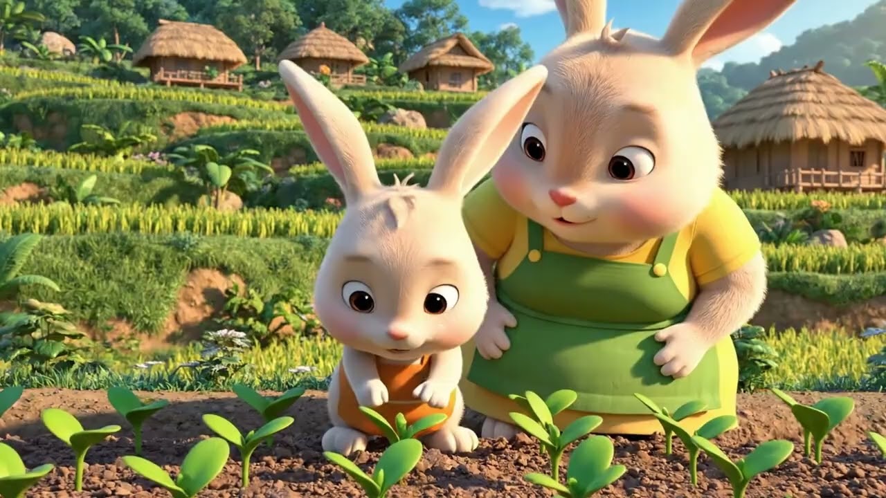 🐰🥕 Mama Bunny & Baby Bunny – The Sweet Carrot Season