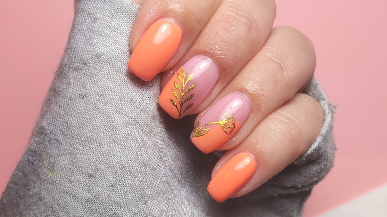 WATCH ME WORK: Gold Chrome Gel Stamping Nail Design