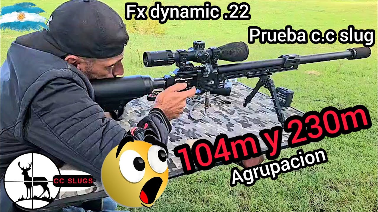 Fx dynamic .22 prueba de agrupación con c.c slug 30gr