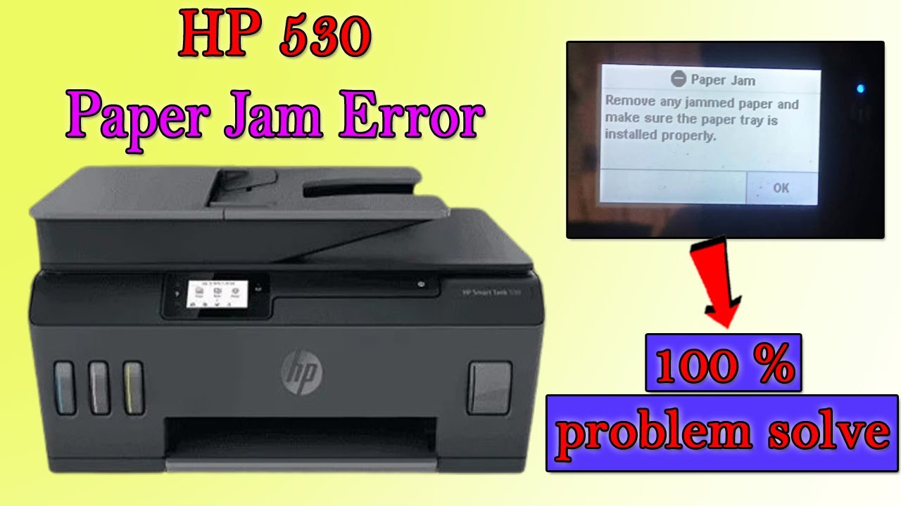 How To Remove Paper Jam in Hp Smart Tank 530 | The Print Carriage Cannot Move Check for paper jams