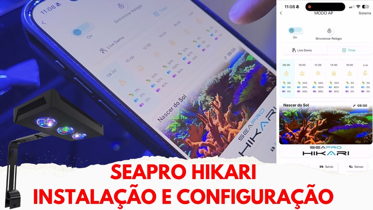 Instalação e Configuração da Luminária SEAPRO HIKARI