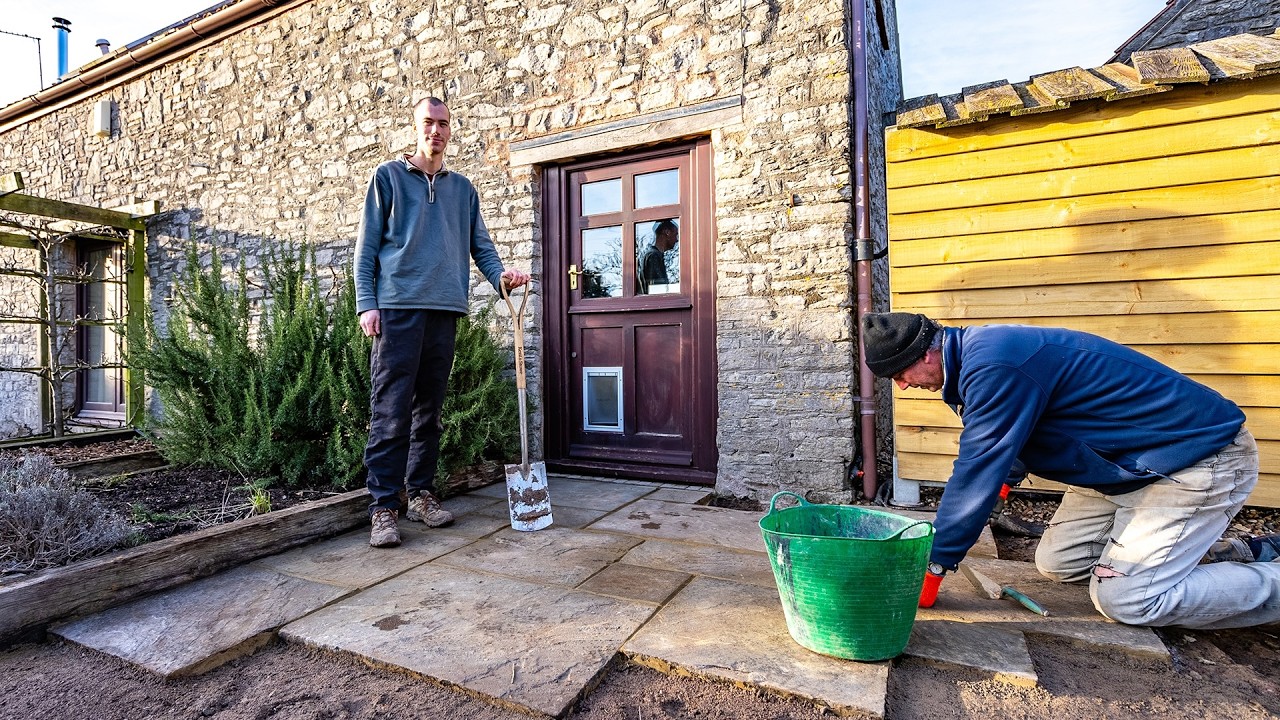 Transforming my Garden - Hard landscaping, laying patio and making flower beds