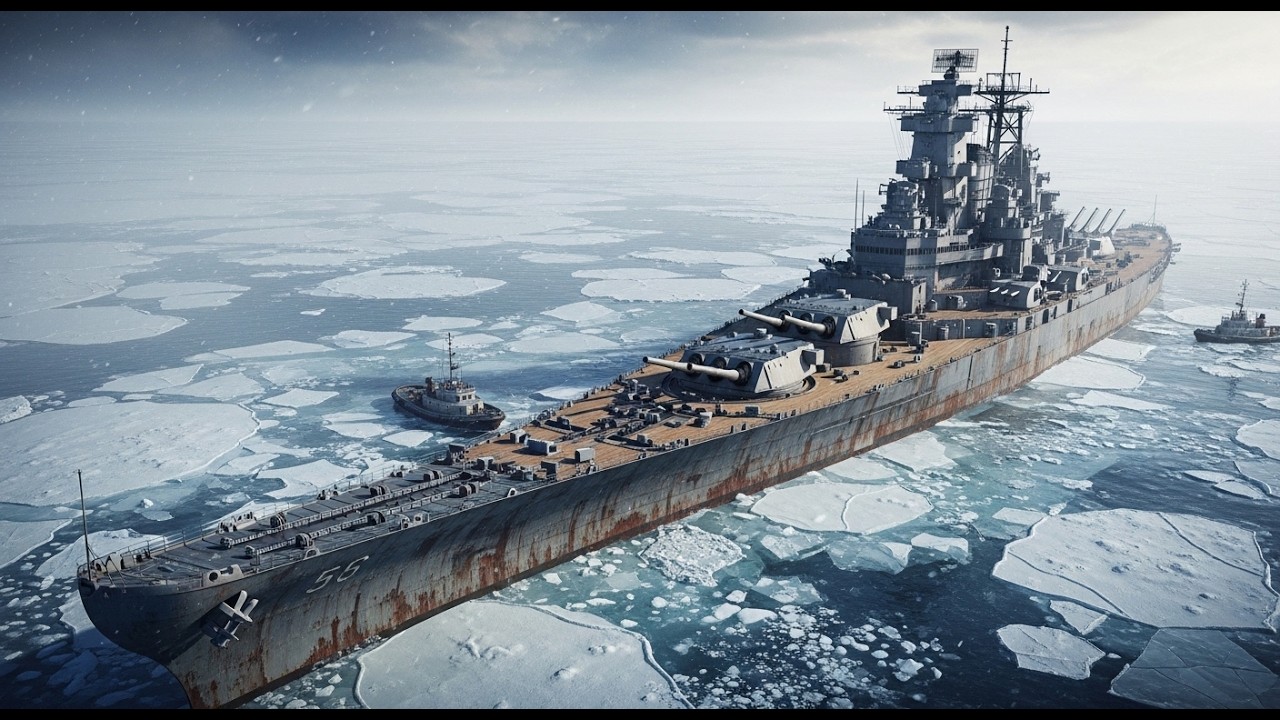 Abandoned USS Missouri Battleship Found Frozen at Sea and Fully Restored