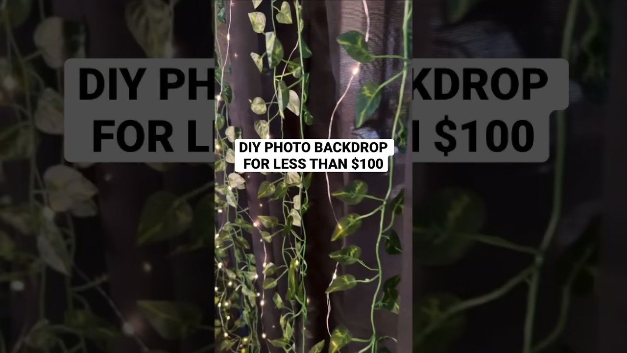 Easy and affordable wedding decor idea! Guest Photo Booth backdrop!