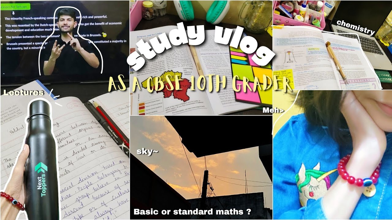 CBSE 10th Grader Study Vlog ✨| Basic or Standard Maths? | Study vlog as a 10th Grader 🖇️|