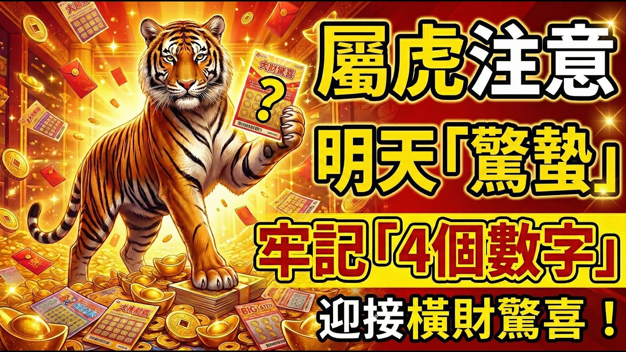 【生肖虎】明天3月5號「驚蟄」節氣，你的偏財旺，「4個數字」要牢記，迎接你的橫財驚喜！