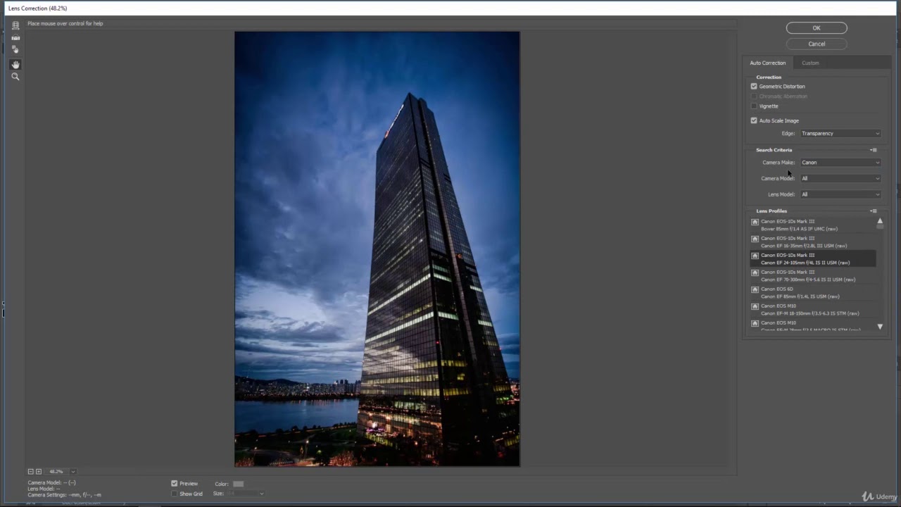 Lens Correction Adobe Photoshop CC Tutorial (Part-133)