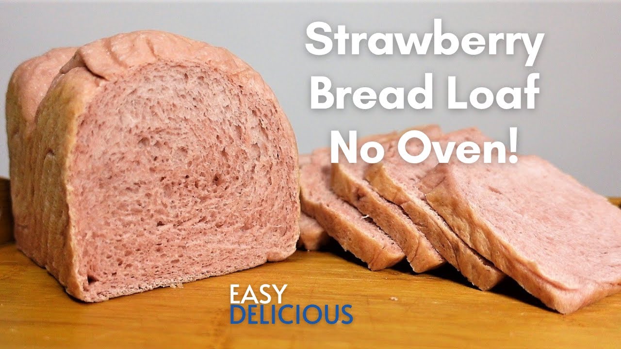 Strawberry Bread Loaf - Vegan (w/o eggs, milk & butter)