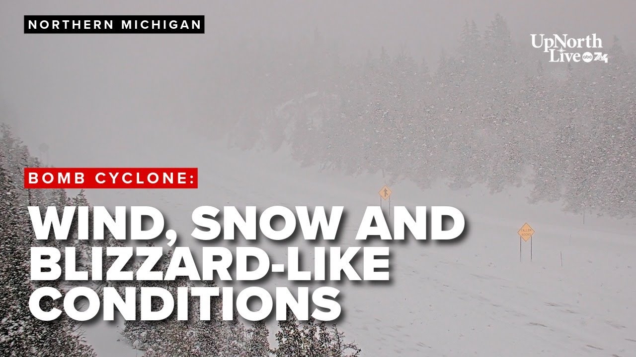 Bomb cyclone slams northern Michigan, causing power outages and hazardous travel