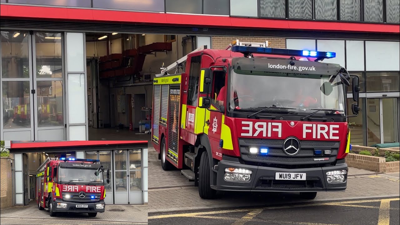 H252 H251 - LFB West Norwood Pump & Pump Ladder Turnout to Emergency
