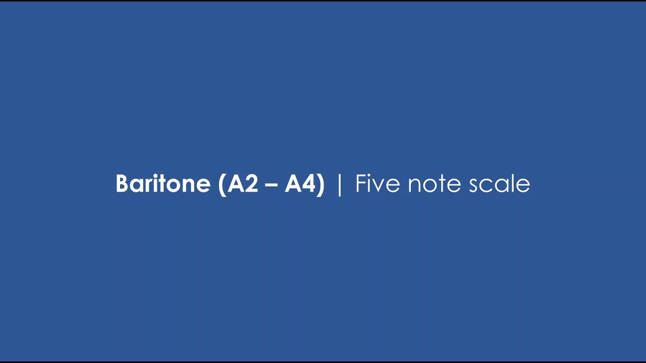 Baritone | Five note scale (vocal warm up)