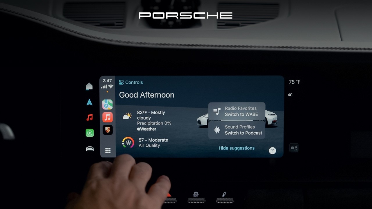 Познакомьтесь со своим Porsche | Использование My Porsche в Apple CarPlay на Porsche 911 2025 год...