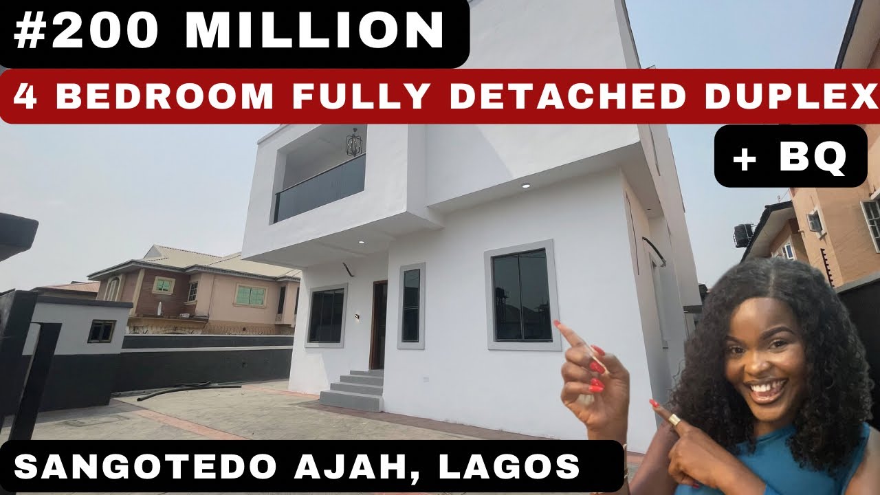 200 million naira 4 bedroom fully detached duplex with bq for sale in Sangotedo Ajah Lagos