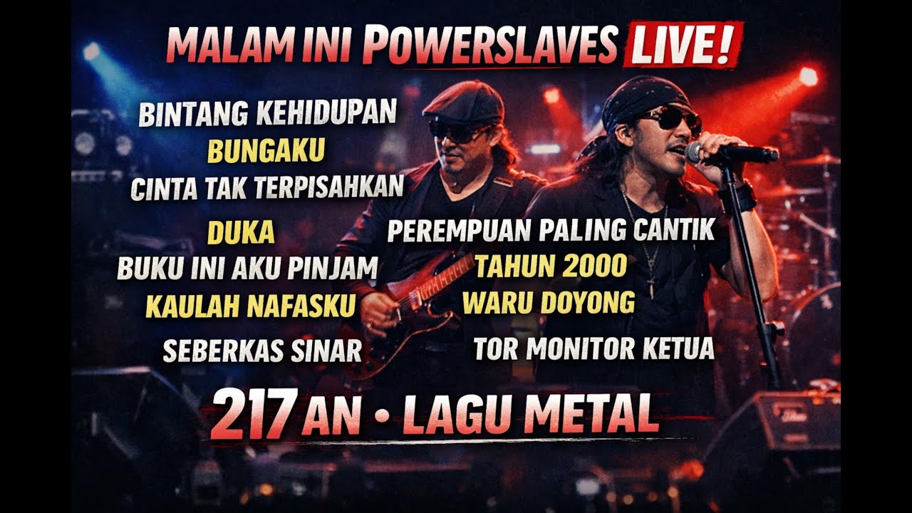 🔴 LIVE | temani kerjamu ⚡ Lagu Metal 217’an – Power Slaves & Era 90–2000