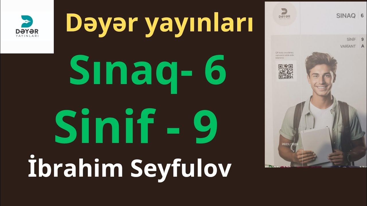 Dəyər. Sınaq 6. Sinif 9. 17 Mart . Riyaziyyat. #buraxılışadəstək (Onlayn hazırlıq: 051-493-74-29)