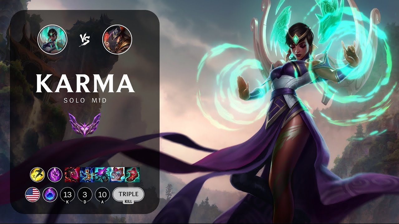 Karma Mid vs Twisted Fate - NA Master Patch 14.7