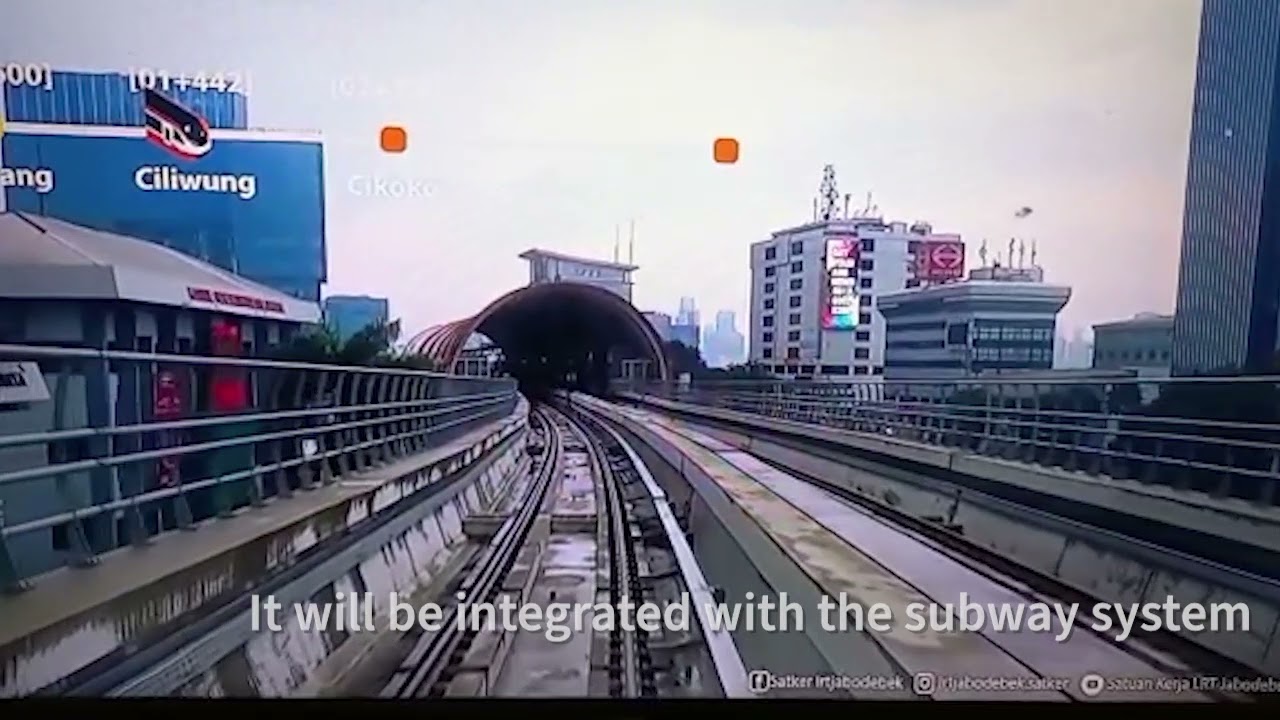 Testing LRT (Light Rail Transit) in Jakarta Indonesia