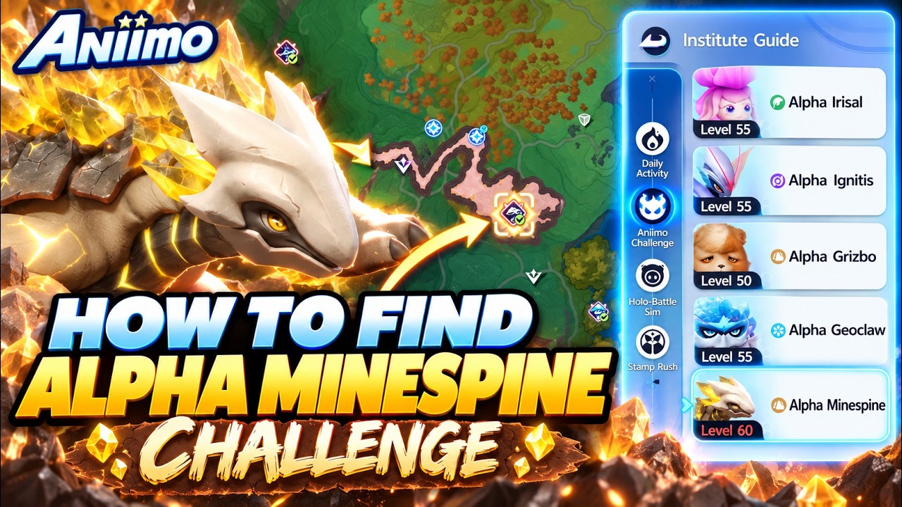 How To Unlock Alpha Minespine Challenge in Aniimo! | Location & Guide