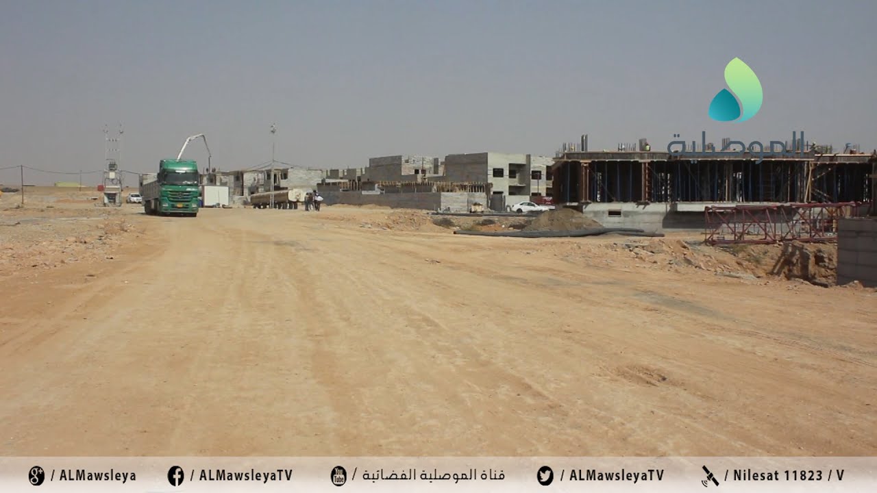 تواصل الاعمال بمجمع الشروق السكني المكون من 612 وحدة سكنية بأيسر الموصل بنسبة انجاز بلغت 44%