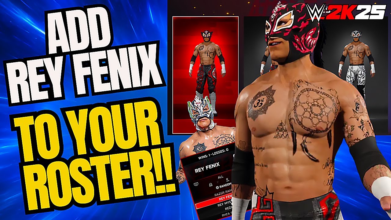 How to Add Rey Fenix to WWE 2K25! 🔥 Realistic Attributes & Moveset