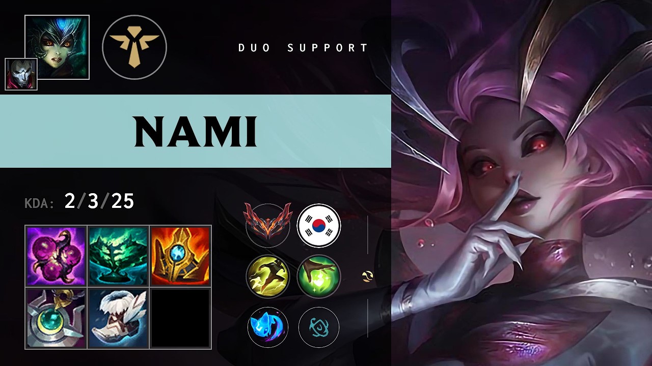 Nami Support vs Bard (T1 Keria) - KR Grandmaster Patch 26.11