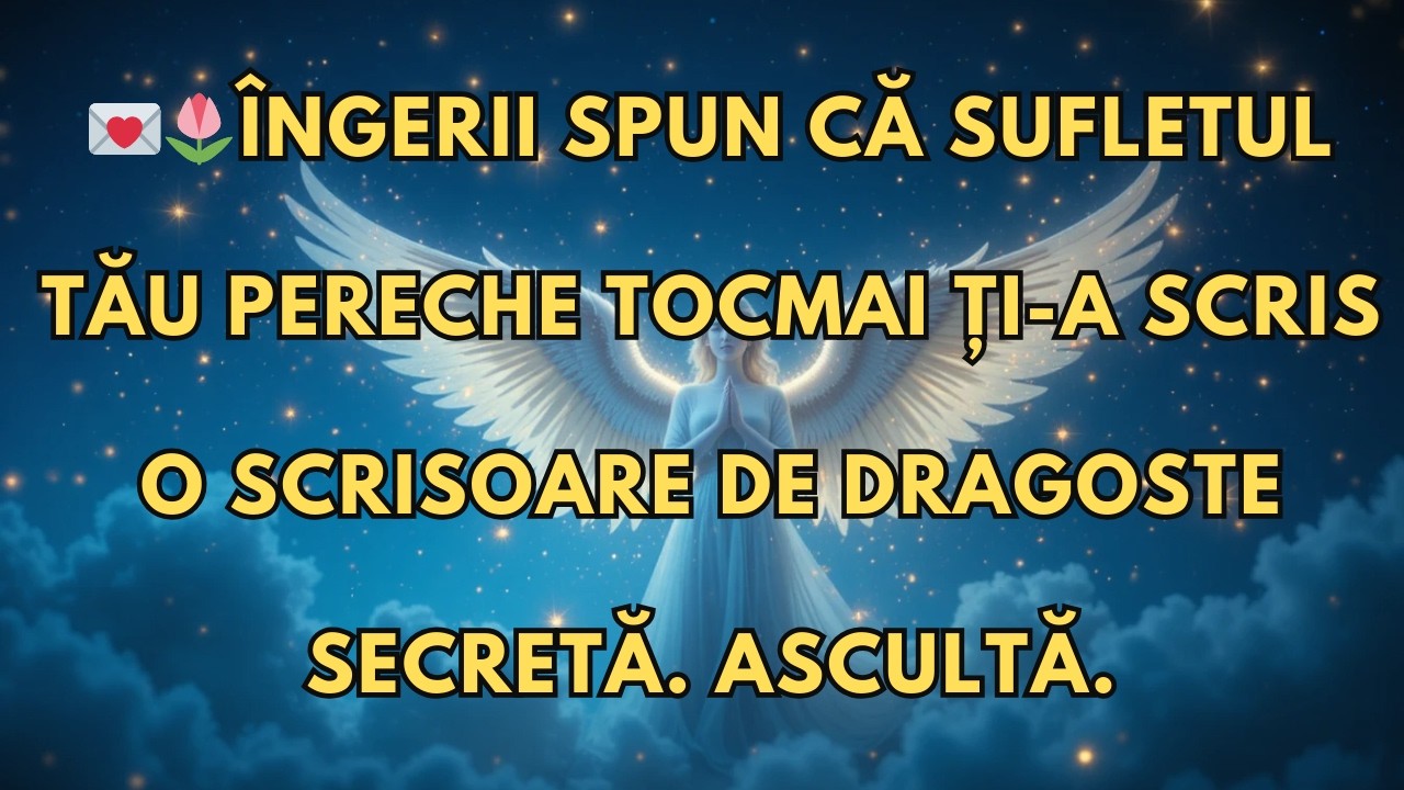 🌷ÎNGERII SPUN CĂ SUFLETUL TĂU PERECHE TOCMAI ȚI A SCRIS O SCRISOARE DE DRAGOSTE SECRETĂ  ASCULTĂ