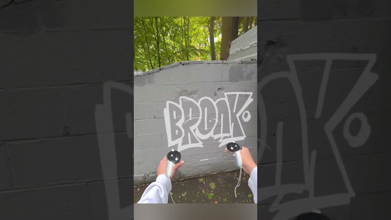 How to do real #graffiti with a #VR headset. Use the #Sketchar app on #metaquest 3 to #draw on walls