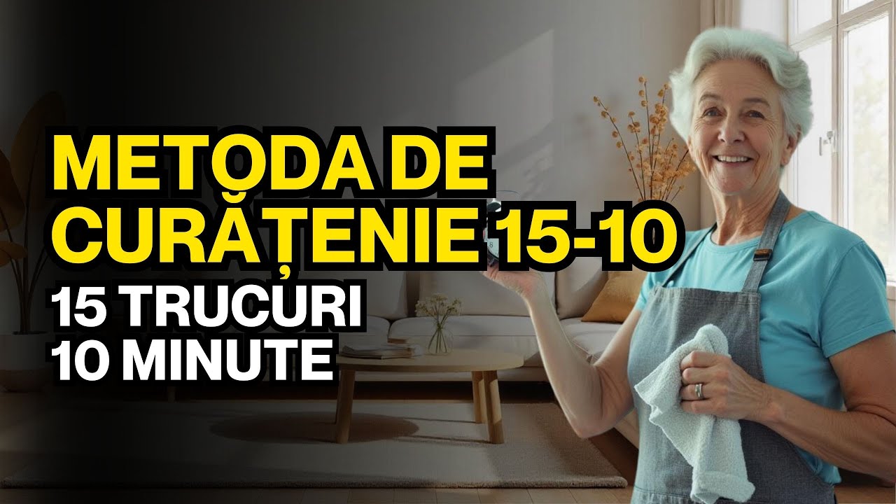 METODA DE CURĂȚENIE 15-10: 15 TRUCURI ÎN 10 MINUTE