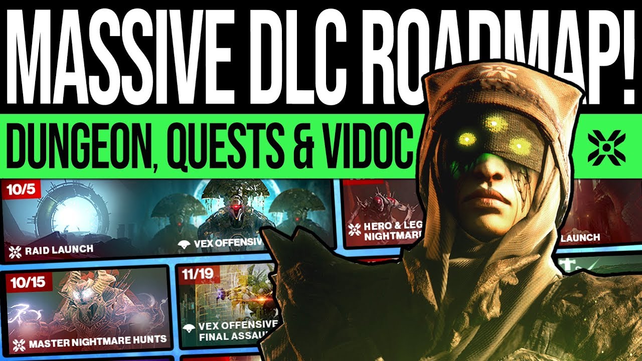 Destiny 2 | DLC ROADMAP & NEW DUNGEON! Y3 Vidoc, Exotic Quests, Lost Festival, Big Buffs & New Mode