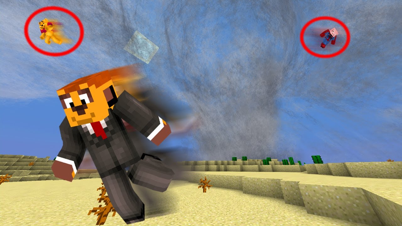 CÓMO SOBREVIVIR AL MAYOR TORNADO DE TODO MINECRAFT 😱  - Sarinha Luh y exo