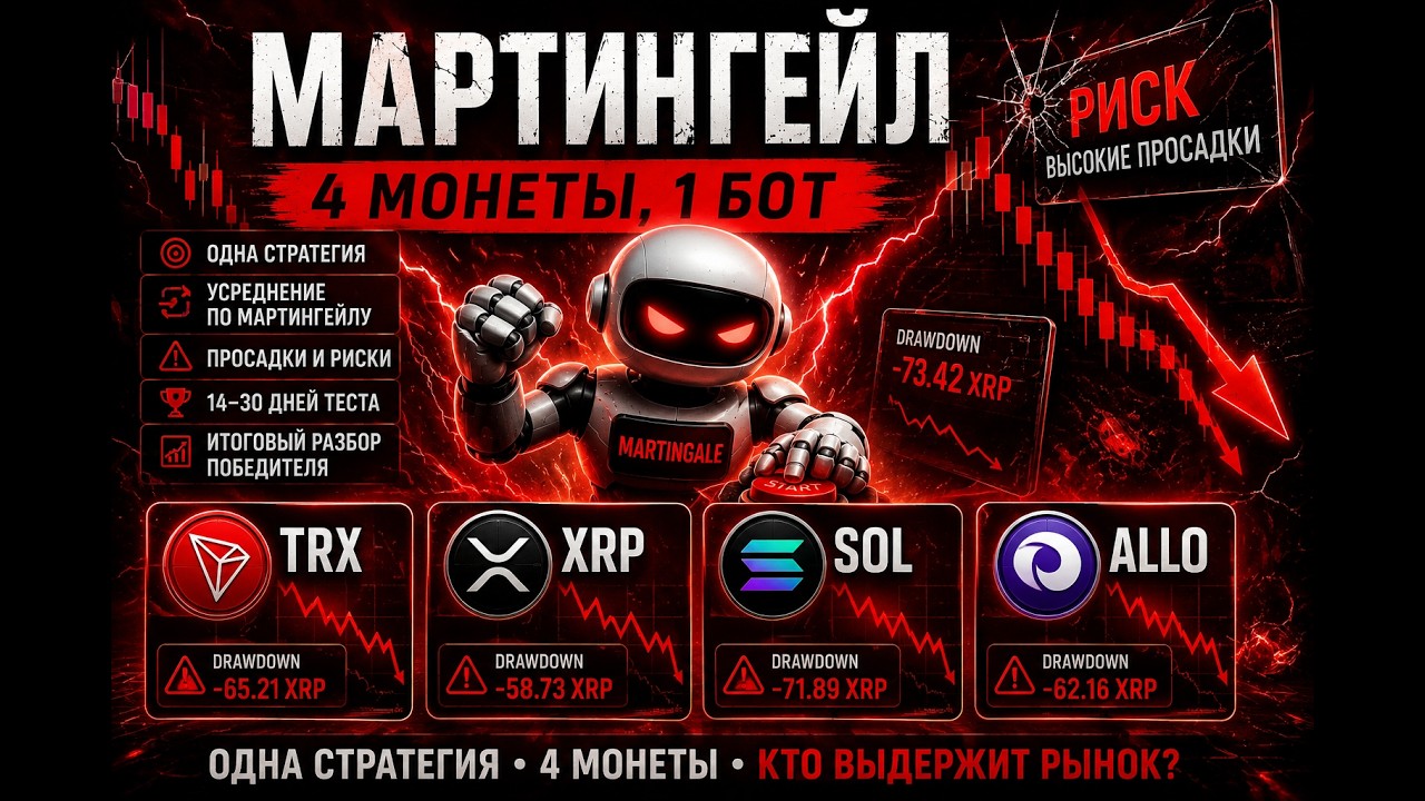 🧪 Эксперимент №2 | 4 монеты &mdash; 1 бот | ALLO в глубокой просадке, CFG становится фаворитом