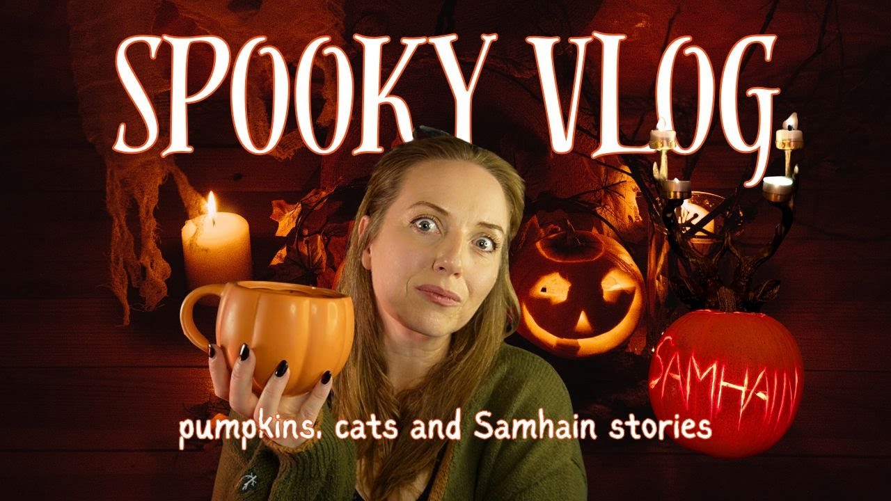 Уютный видеоблог о Хэллоуине 🎃 вырезание тыкв, истории о Самайне и наряжание моих кошек