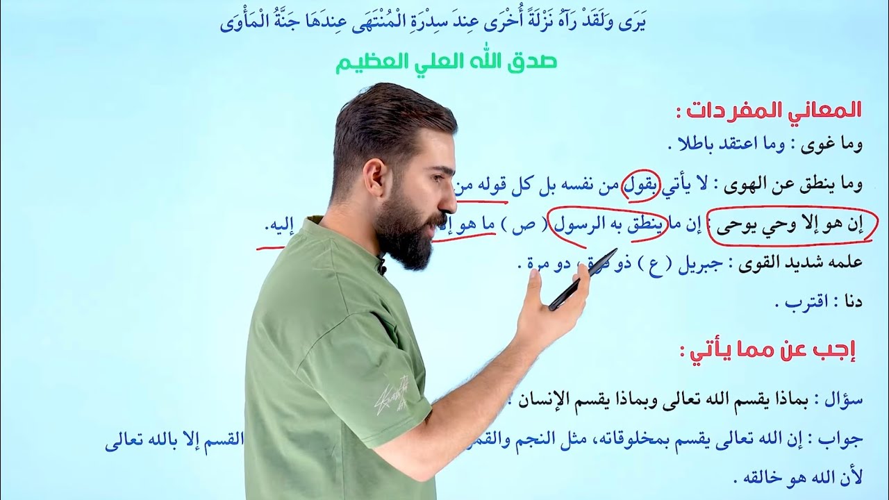 مادة الاسلامية - للصف السادس الابتدائي