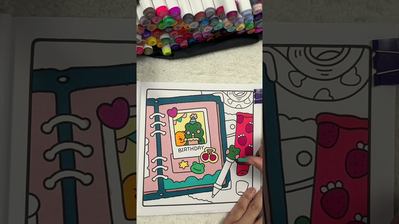 ASMR Color with Me  | Coco Wyo Comfy Days | Birthday Memories| Ohuhu Markers🎨