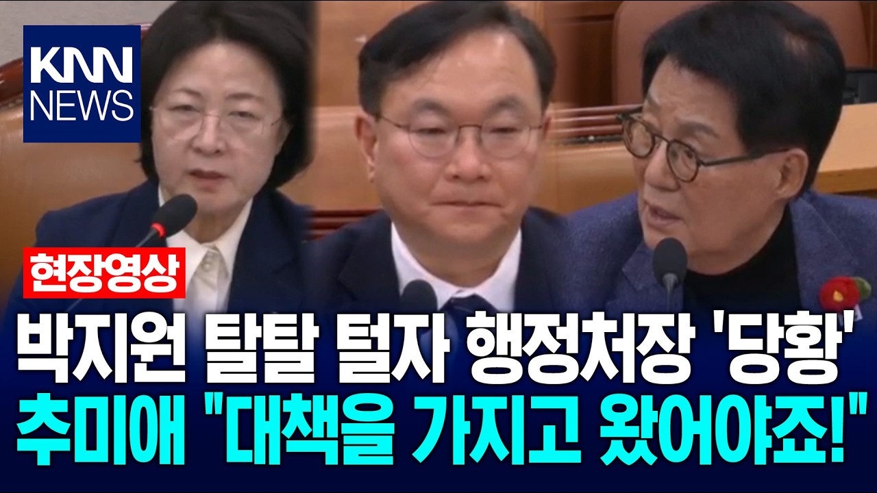 박지원 탈탈 털자 박영재 법원행정처장 '당황'…추미애 