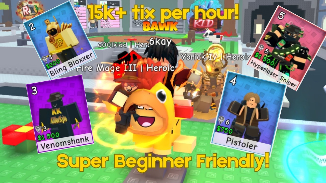 Super Easy beginner tix grinding strat! (About 15k tix per hour)