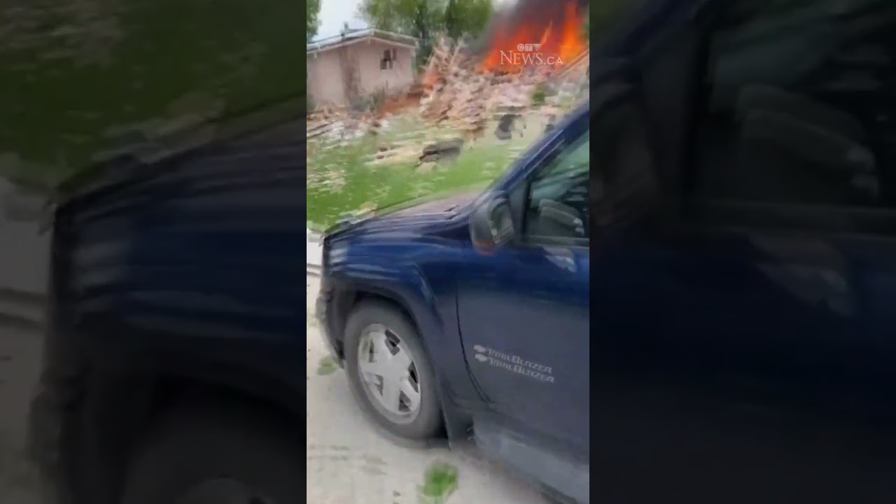На видео показаны последствия взрыва дома в Виннипеге.